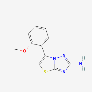 molecular formula C11H10N4OS B7843747 6-(2-Methoxyphenyl)-[1,3]thiazolo[3,2-b][1,2,4]triazol-2-amine 