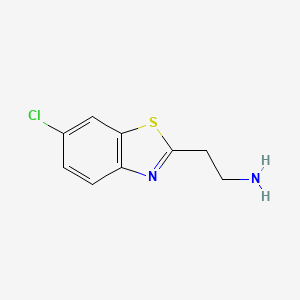 molecular formula C9H9ClN2S B7843758 2-(6-Chloro-1,3-benzothiazol-2-yl)ethan-1-amine 