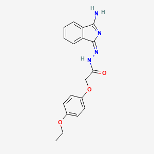 molecular formula C18H18N4O3 B7843760 N-[(E)-(3-aminoisoindol-1-ylidene)amino]-2-(4-ethoxyphenoxy)acetamide 