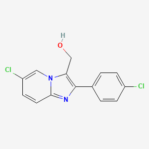 molecular formula C14H10Cl2N2O B7843774 [6-Chloro-2-(4-chlorophenyl)imidazo[1,2-a]pyridin-3-yl]methanol 