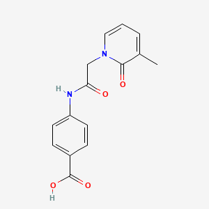 molecular formula C15H14N2O4 B7843784 4-(2-(3-Methyl-2-oxopyridin-1(2H)-yl)acetamido)benzoic acid 