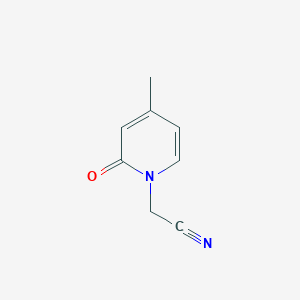 molecular formula C8H8N2O B7843801 2-(4-Methyl-2-oxo-1,2-dihydropyridin-1-yl)acetonitrile 