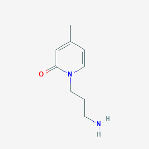molecular formula C9H14N2O B7843804 1-(3-Aminopropyl)-4-methylpyridin-2-one 