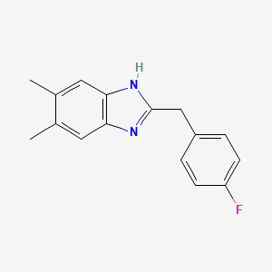 2-[(4-fluorophenyl)methyl]-5,6-dimethyl-1H-benzimidazole
