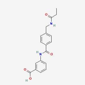 3-[[4-[(Propanoylamino)methyl]benzoyl]amino]benzoic acid