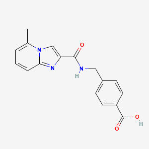 molecular formula C17H15N3O3 B7843836 4-[[(5-Methylimidazo[1,2-a]pyridine-2-carbonyl)amino]methyl]benzoic acid 