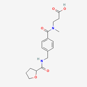 molecular formula C17H22N2O5 B7843850 3-[Methyl-[4-[(oxolane-2-carbonylamino)methyl]benzoyl]amino]propanoic acid 