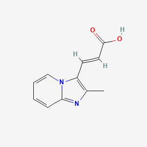 molecular formula C11H10N2O2 B7843875 (E)-3-(2-methylimidazo[1,2-a]pyridin-3-yl)prop-2-enoic acid 
