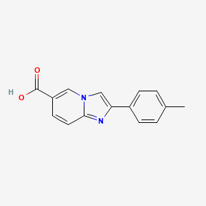 molecular formula C15H12N2O2 B7843883 2-(4-Methylphenyl)imidazo[1,2-a]pyridine-6-carboxylic acid 