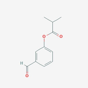 molecular formula C11H12O3 B7843899 3-Formylphenyl 2-methylpropanoate 