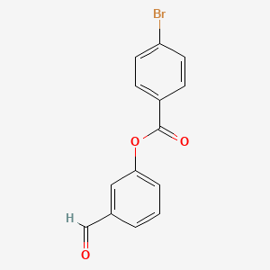 molecular formula C14H9BrO3 B7843906 3-Formylphenyl 4-bromobenzoate 