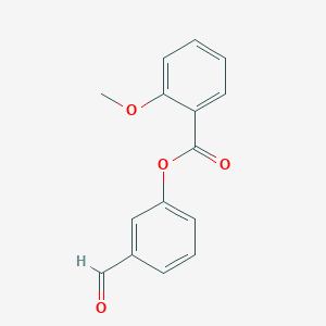 molecular formula C15H12O4 B7843911 3-Formylphenyl 2-methoxybenzoate 