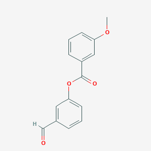 molecular formula C15H12O4 B7843915 3-Formylphenyl 3-methoxybenzoate 