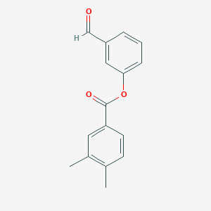 molecular formula C16H14O3 B7843922 3-Formylphenyl 3,4-dimethylbenzoate 