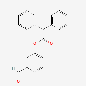 molecular formula C21H16O3 B7843925 3-Formylphenyl 2,2-diphenylacetate 