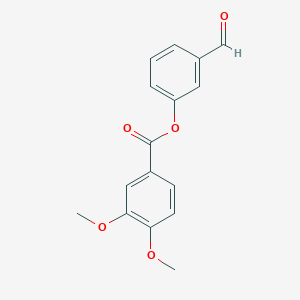 molecular formula C16H14O5 B7843932 3-Formylphenyl 3,4-dimethoxybenzoate 