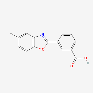 molecular formula C15H11NO3 B7843936 3-(5-Methyl-1,3-benzoxazol-2-yl)benzoic acid 