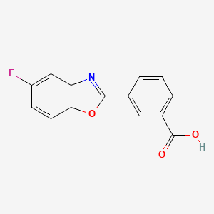 molecular formula C14H8FNO3 B7843943 3-(5-Fluoro-1,3-benzoxazol-2-yl)benzoic acid 