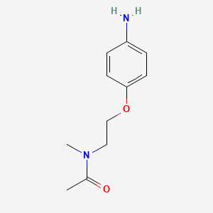 molecular formula C11H16N2O2 B7843953 N-[2-(4-aminophenoxy)ethyl]-N-methylacetamide 