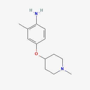 molecular formula C13H20N2O B7843956 2-Methyl-4-((1-methylpiperidin-4-yl)oxy)aniline 
