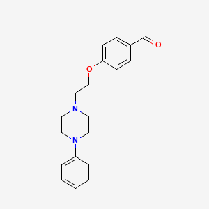 molecular formula C20H24N2O2 B7843957 1-{4-[2-(4-Phenylpiperazin-1-yl)ethoxy]phenyl}ethan-1-one 