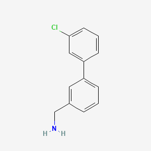molecular formula C13H12ClN B7844039 3'-Chloro-biphenyl-3-methanamine 