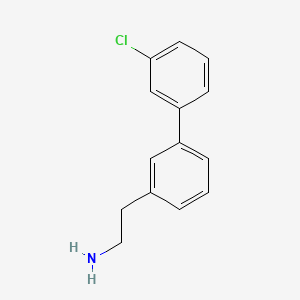 molecular formula C14H14ClN B7844053 2-[3-(3-Chlorophenyl)phenyl]ethan-1-amine 