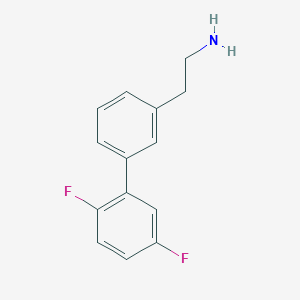 molecular formula C14H13F2N B7844057 2-[3-(2,5-Difluorophenyl)phenyl]ethan-1-amine 