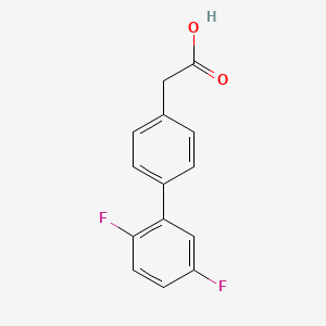 molecular formula C14H10F2O2 B7844060 2',5'-Difluoro-biphenyl-4-acetic acid 