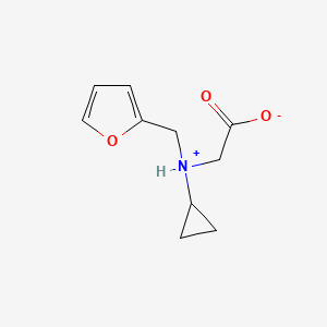 molecular formula C10H13NO3 B7844096 2-[Cyclopropyl(furan-2-ylmethyl)azaniumyl]acetate 