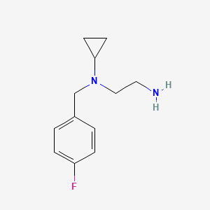 molecular formula C12H17FN2 B7844121 N1-Cyclopropyl-N1-(4-fluorobenzyl)ethane-1,2-diamine 