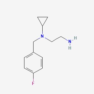 molecular formula C12H17FN2 B7844121 N*1*-Cyclopropyl-N*1*-(4-fluoro-benzyl)-ethane-1,2-diamine 