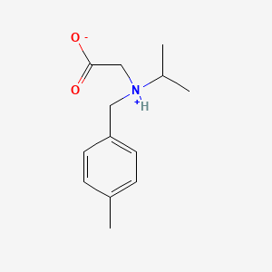 2-[(4-Methylphenyl)methyl-propan-2-ylazaniumyl]acetate