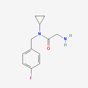 molecular formula C12H15FN2O B7844157 2-Amino-N-cyclopropyl-N-(4-fluoro-benzyl)-acetamide 