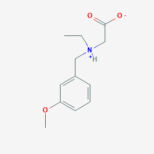 molecular formula C12H17NO3 B7844203 2-[Ethyl-[(3-methoxyphenyl)methyl]azaniumyl]acetate 