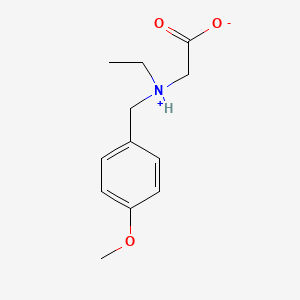 molecular formula C12H17NO3 B7844208 2-[Ethyl-[(4-methoxyphenyl)methyl]azaniumyl]acetate 