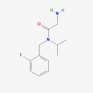 molecular formula C12H17FN2O B7844211 2-Amino-N-(2-fluoro-benzyl)-N-isopropyl-acetamide 