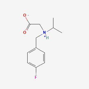 molecular formula C12H16FNO2 B7844238 2-[(4-Fluorophenyl)methyl-propan-2-ylazaniumyl]acetate 