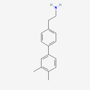 molecular formula C16H19N B7844243 2-[4-(3,4-Dimethylphenyl)phenyl]ethan-1-amine 
