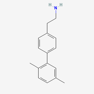 molecular formula C16H19N B7844251 2-[4-(2,5-Dimethylphenyl)phenyl]ethan-1-amine 