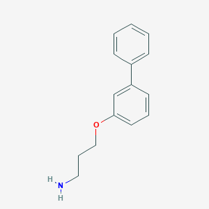 molecular formula C15H17NO B7844260 3-([1,1'-Biphenyl]-3-yloxy)propan-1-amine 