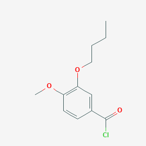 molecular formula C12H15ClO3 B7844288 3-n-Butoxy-4-methoxybenzoyl chloride 