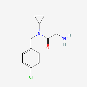 molecular formula C12H15ClN2O B7844295 2-Amino-N-(4-chloro-benzyl)-N-cyclopropyl-acetamide 