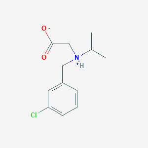 2-[(3-Chlorophenyl)methyl-propan-2-ylazaniumyl]acetate
