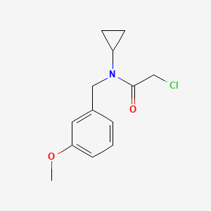 molecular formula C13H16ClNO2 B7844311 2-Chloro-N-cyclopropyl-N-(3-methoxy-benzyl)-acetamide 