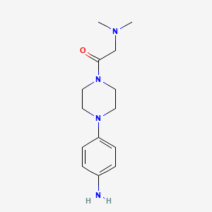 molecular formula C14H22N4O B7844366 4-[4-(Dimethylaminoacetyl)-piperazin-1-yl]aniline 
