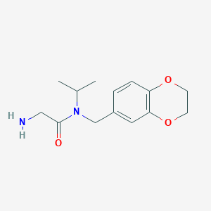 2-Amino-N-(2,3-dihydro-benzo[1,4]dioxin-6-ylmethyl)-N-isopropyl-acetamide