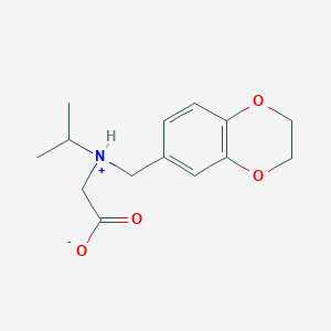 molecular formula C14H19NO4 B7844379 2-[2,3-Dihydro-1,4-benzodioxin-6-ylmethyl(propan-2-yl)azaniumyl]acetate 