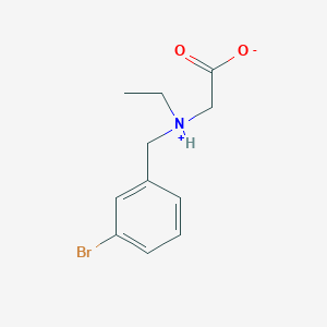 molecular formula C11H14BrNO2 B7844406 2-[(3-Bromophenyl)methyl-ethylazaniumyl]acetate 