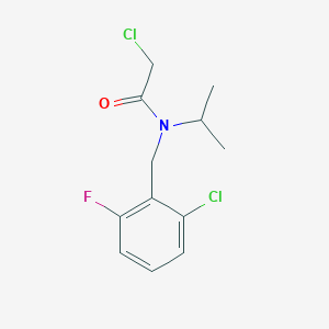 molecular formula C12H14Cl2FNO B7844412 2-Chloro-N-(2-chloro-6-fluoro-benzyl)-N-isopropyl-acetamide 